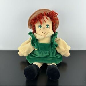 Vintage Avonlea Anne of Green Gables 16” Plush Doll Green Dress Braids
